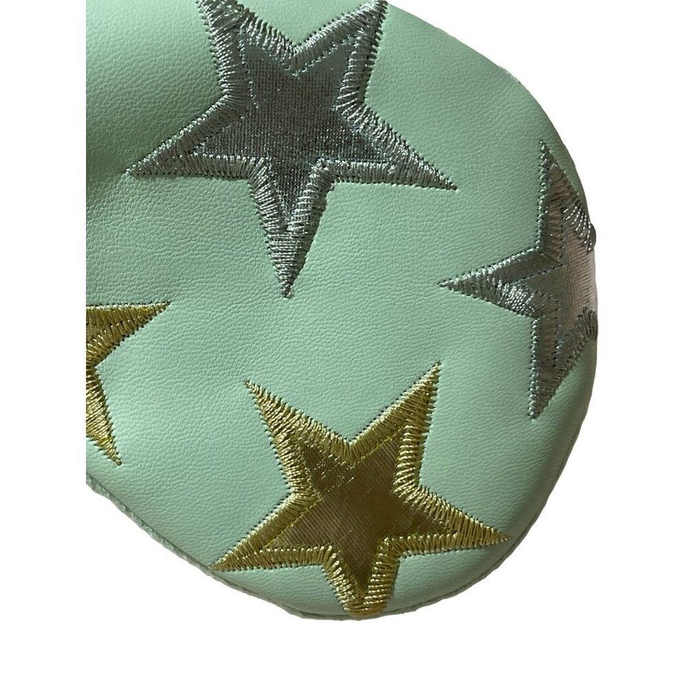 Free People Understated Cooling Leather Face Mask Adjustable Stars Green - Picture 6 of 6